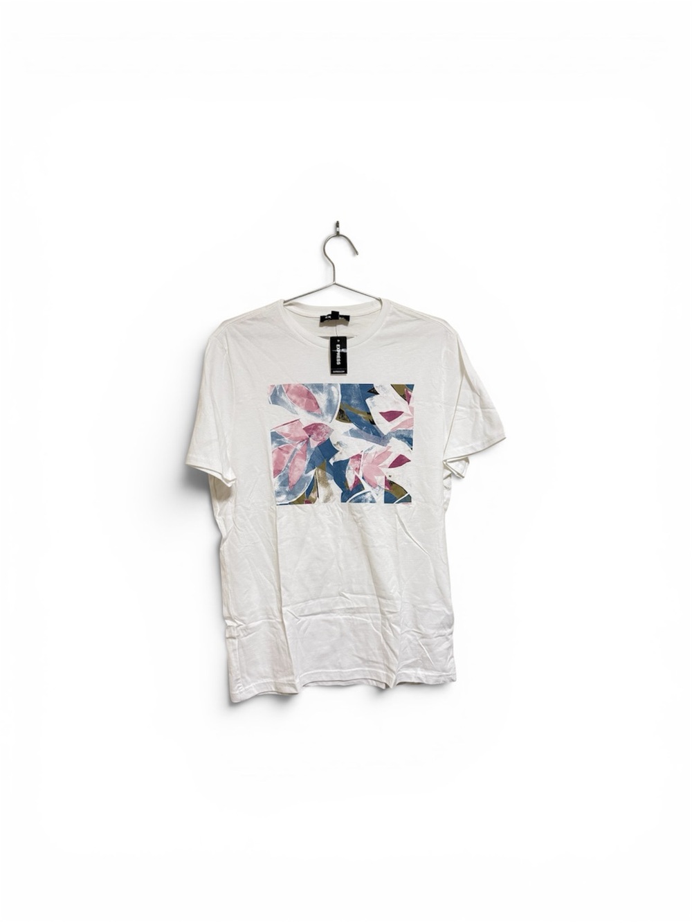 Express Men's White Graphic Crew Neck T-Shirt
